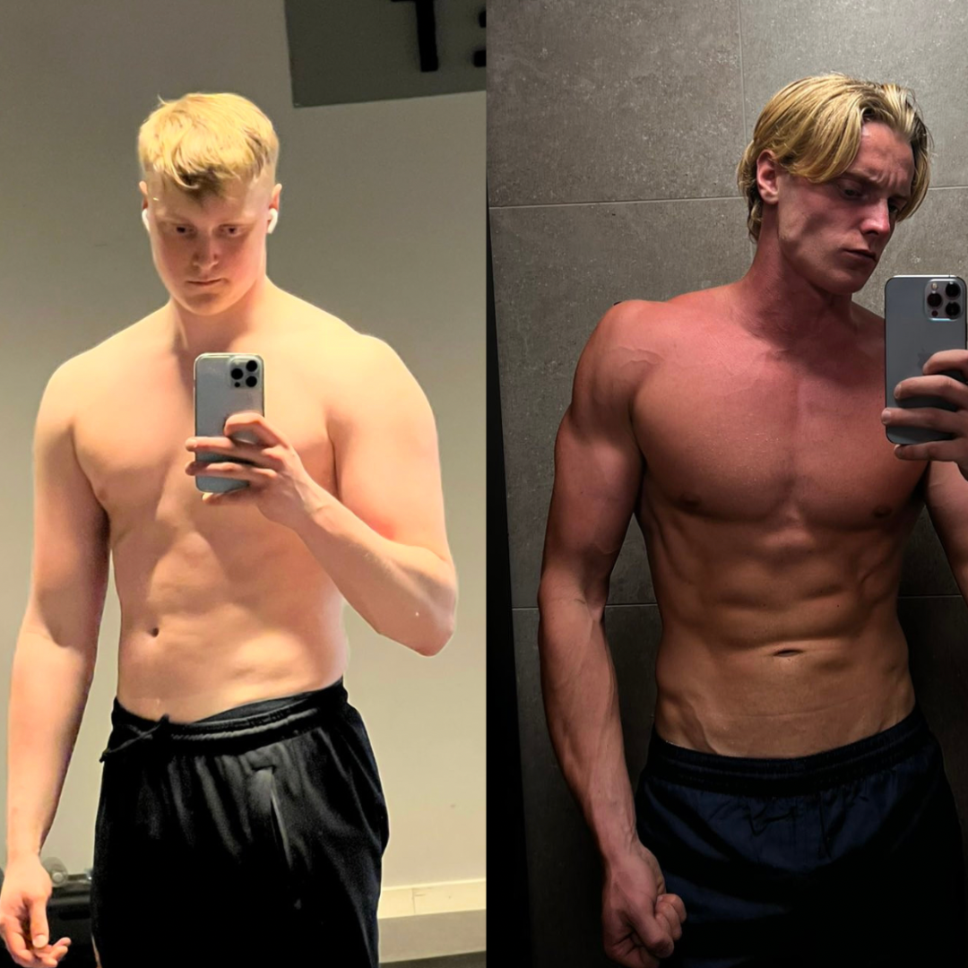 Eric before and after transformation